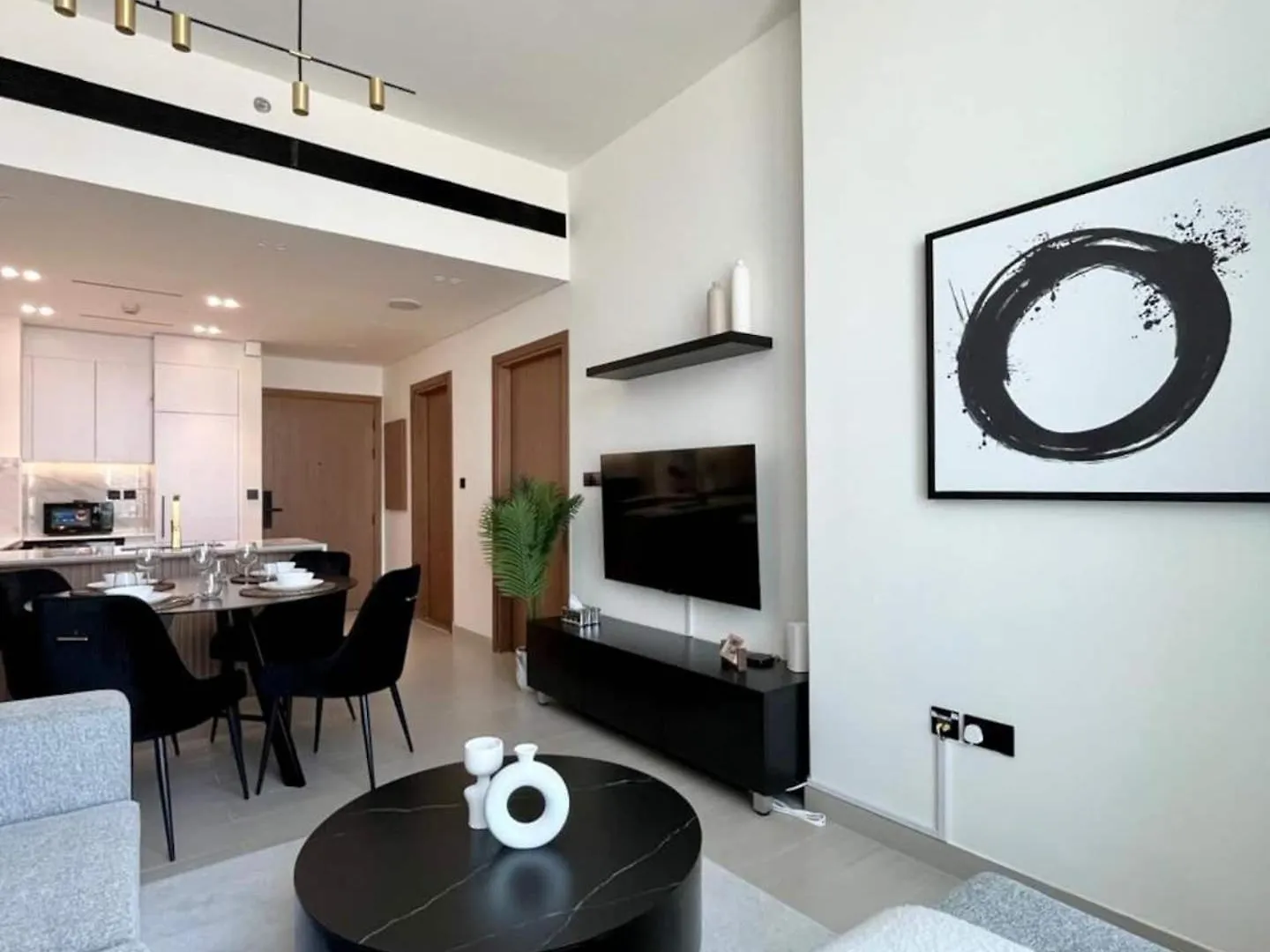 Monochrome Retreat Sleek B&W-Grey 1Br In Jvc! Apartment Dubai