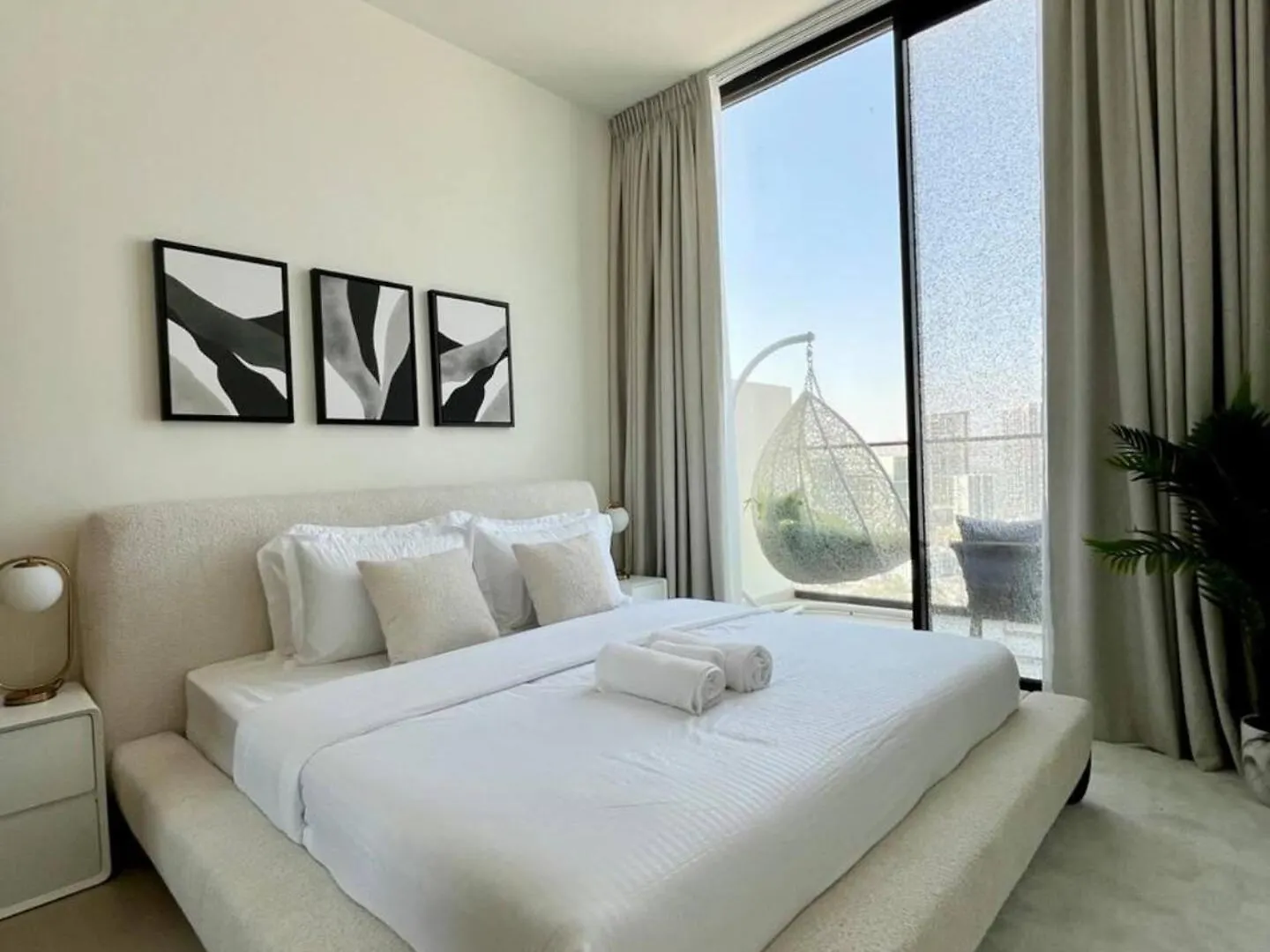 Monochrome Retreat Sleek B&W-Grey 1Br In Jvc! Apartment Dubai