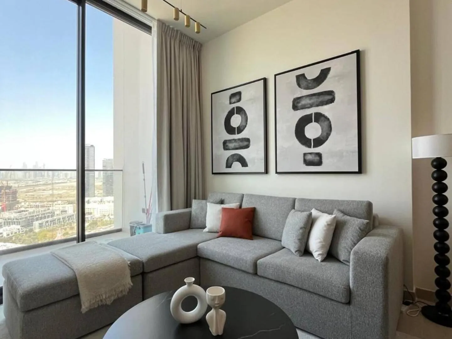 Monochrome Retreat Sleek B&W-Grey 1Br In Jvc! Apartment Dubai United Arab Emirates